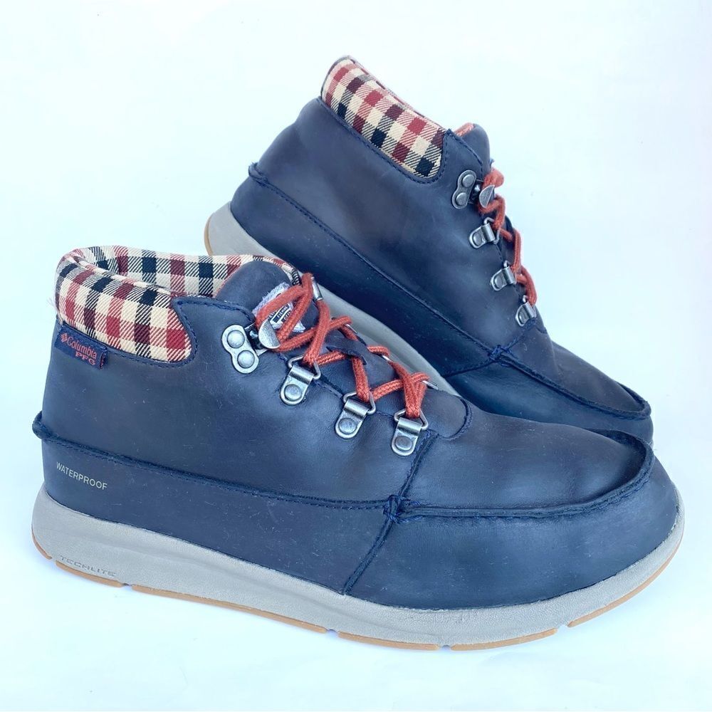Columbia Bahama Boot PFG Lace Up Fishing Waterproof Techlite Navy Blue Size 9